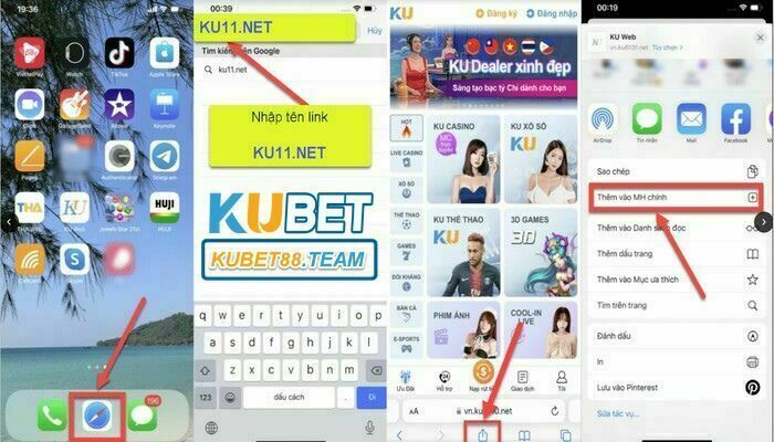 Lưu link Kubet về iOS